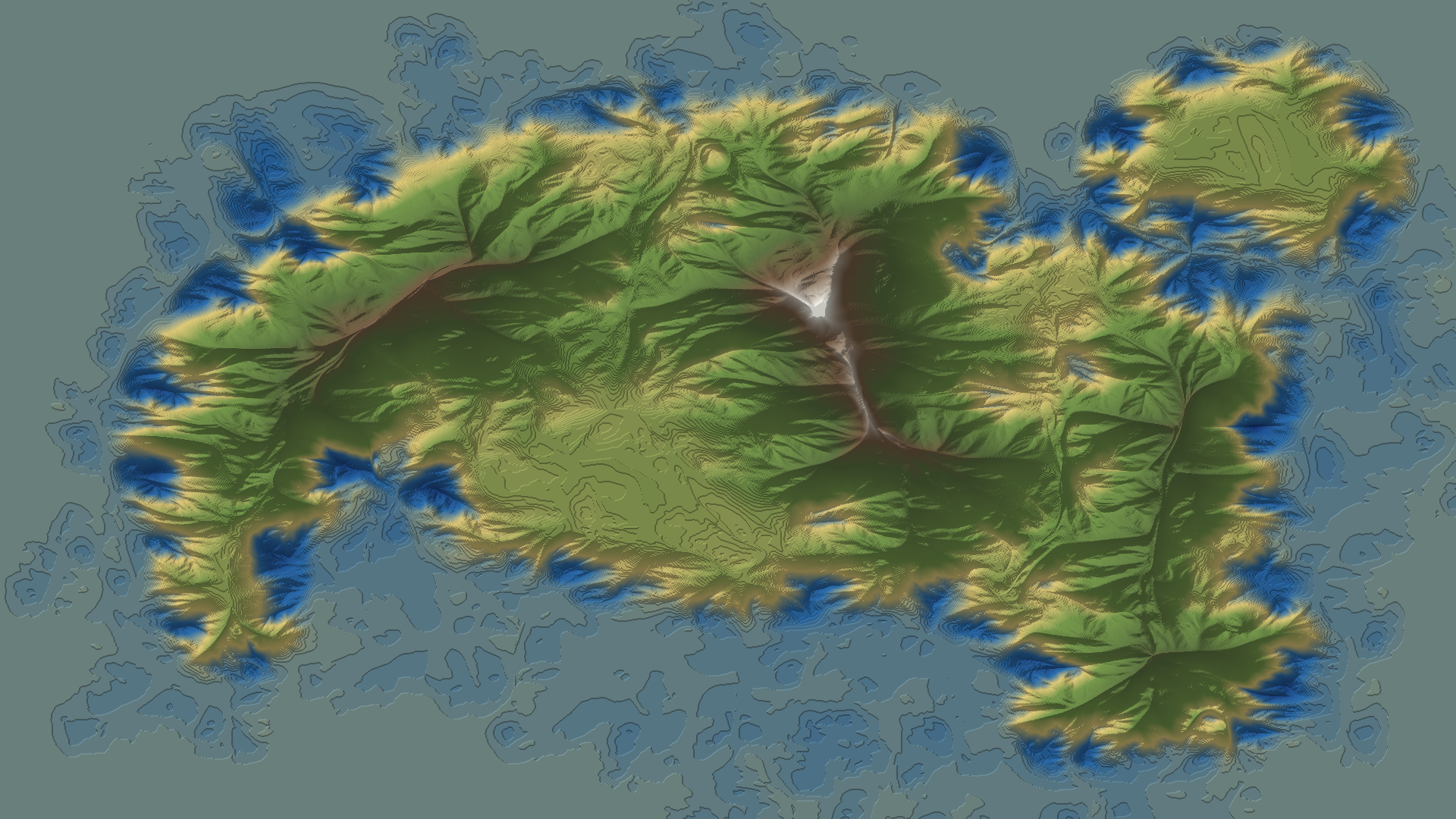 Blurry continent simple render