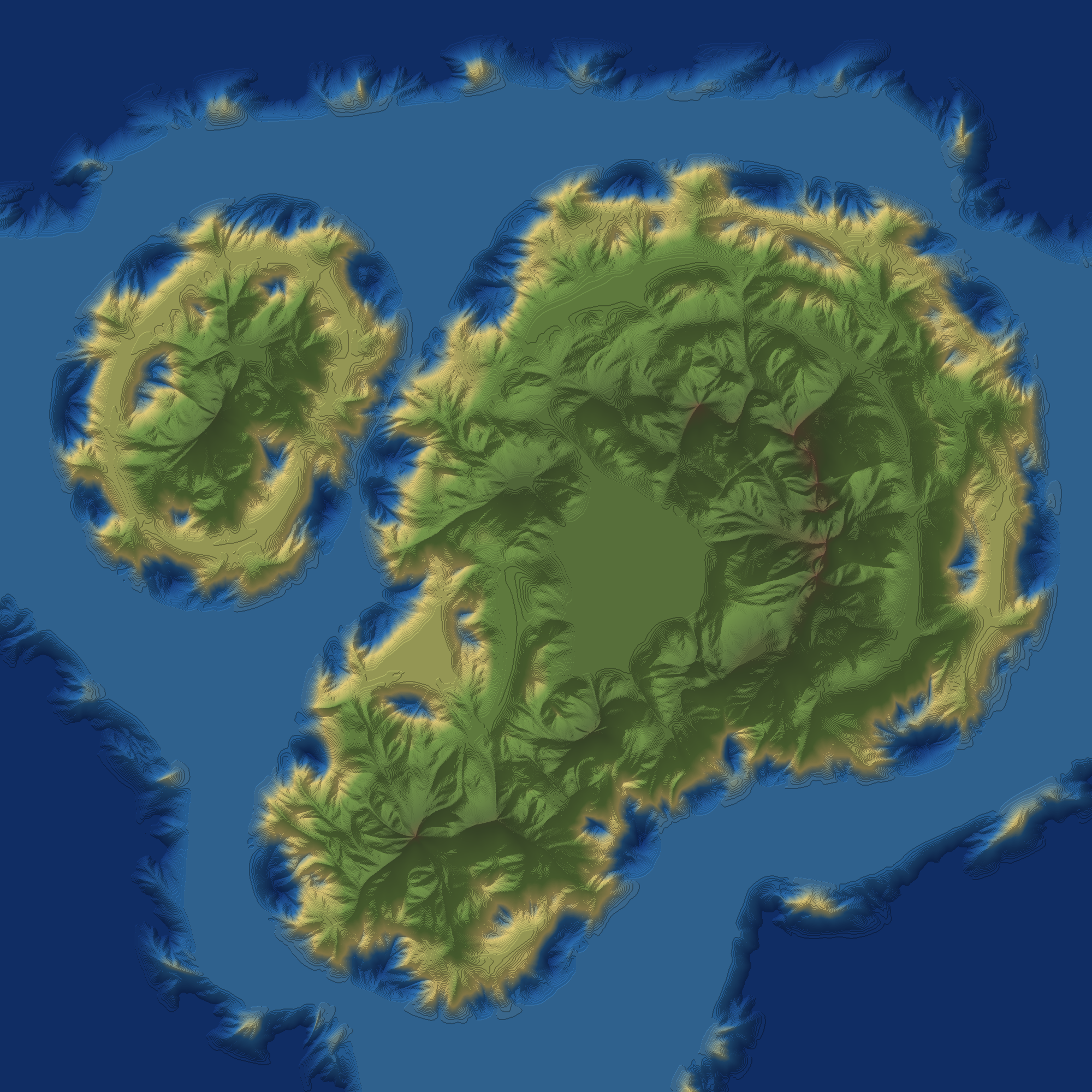 Terraced island simple render